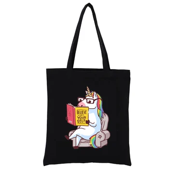 Самоутвърждаване Женска чанта S Графичен печат Пазарски чанти Смешни Totebag Дамски чанти Мода Ежедневни Totes Купувач Тъкани Tote