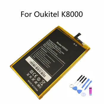 Нов оригинален висок капацитет 8000mAh за Oukitel K8000 Батерии за подмяна на телефони Bateria + Инструменти