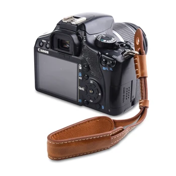 DSLR камера китката ръка каишка PU кожена ремък ремък за Nikon Canon SONY Fujifilm Olympus Panasonic Pentax камера