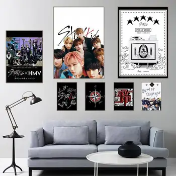 Kpop S-Stray Kids ПЛАКАТ Плакат Платно Живопис Картини Начало Декор