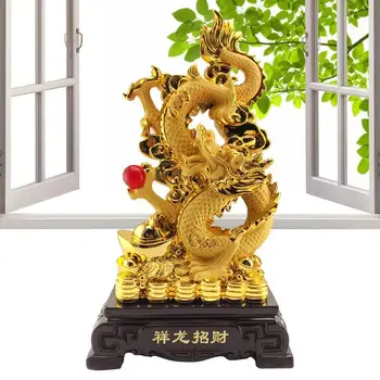 Фън Шуй Дракон 2024 Китайска Нова Година Дракон Символ на късмета и благоприятността Драконова година Златна смола Колекционерска