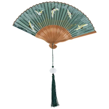 Фен ръка сгъваеми вентилатори ръчна коприна японски китайски сгъваема реколта декор декоративни стена танц голям ориенталски ретро