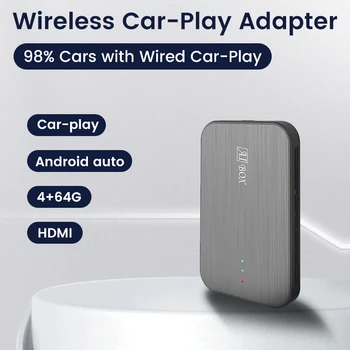 Андороид 10.0 4+64G Безжичен CarPlay Mini Ai Box за Audi Bmw Mazda Toyota VW Audi GPS поддръжка Netflix / You_Tube 4G LTE 4G HDMI