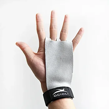 1 чифт ръкохватка синтетична кожа Crossfit гимнастика охрана Протектори за длани Издърпайте нагоре хоризонтална лента вдигане на тежести Guantes Gym