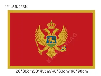 KAFNIK,безплатна доставка 20 * 30cm / 30 * 45cm / 40 * 60cm / 60 * 90cm малки знамена Знаме на Черна гора за държави Световно събитие Декоративни знамена