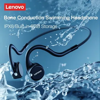 Lenovo X5 костна проводимост слушалки IPX8 водоустойчиви слушалки вградени в 8GB памет безжични Bluetooth 5.0 съвместими слушалки