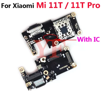 оригинален за Xiaomi Mi 11T Pro 11 Pro Lite Ultra 11i 5G USB зарядно устройство с микрофон & Sim USB зареждане Flex кабел