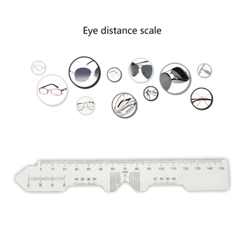 2Pcs Линийка Разстояние Pd Инструмент за ученици Оптично измерване на очите Измервателен уред за измерване на очите Офталмологичен Vernier Очила Владетел