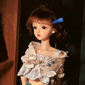 Сладка перука на кукла имитация плажна вълнена перука за 1/6 1/8 Bjd кукла Ob11 DIY момиче играчки обличане игра къща кукла аксесоари, не кукла