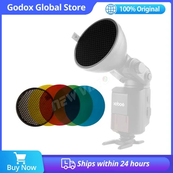 Godox AD-S11 4 цвята филтър гел пакет + пчелна пита решетка капак рефлектор комплект за Witstro Flash AD200 AD180 AD360 AD360 II