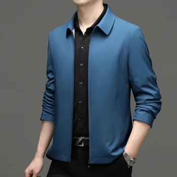 K-Casual късо плътно цветно яке за мъжки бизнес