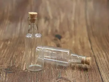 10pcs / лот 27 * 80mm 25ml сладък мини ясно корк запушалка стъкло желание бутилки флакон буркани контейнери направи си сам желание бутилка ваза терариум