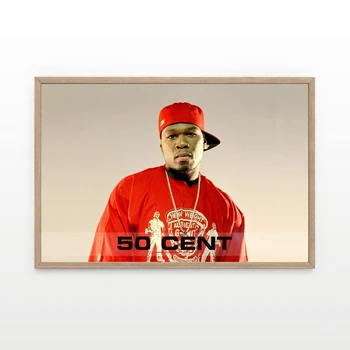 50 Cent плакат музика рапър плакат албум обложка поп звезда платно изкуство плакат печат, декорация на дома стенопис, без рамка