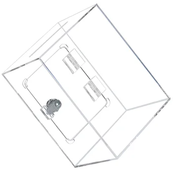 Удобна акрилна касичка Прозрачна кутия за съхранение на пари със заключване Децата използват спестовна кутия