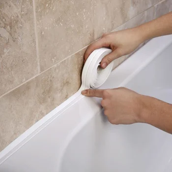 3.2mx3.8cm бял PVC водоустойчив стикер за стена за кухня баня душ мивка баня уплътнителна лента самозалепваща плесен лента Caulk