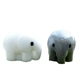 20PCS слон животно модел двойка малки слонове статуя фигурка микро занаяти орнамент миниатюрни DIY дома стая градина декор