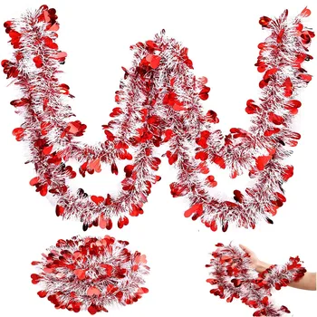 Свети Валентин цветна лента закачалка, любов изтеглени вълнени, вътрешни и външни, градински вход цвете венец декорация