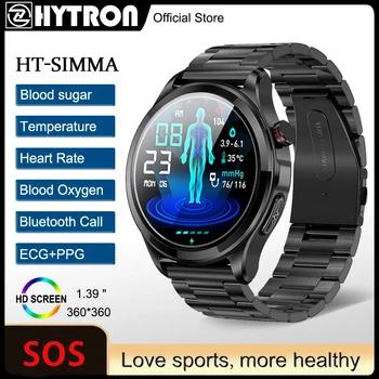 Най-новият стил кръвна захар Bluetooth повикване Smart Watch Мъже ECG + PPG Телесна температура Сърдечен ритъм Кръв Кислород Здраве Lady Smartwatch