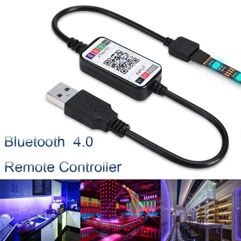 Hot Mini Wireless 5-24V Smart Phone Control RGB LED Strip Light Controller USB кабел 4.0 За RGB LED лента