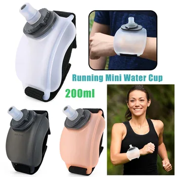 Outdoor Sports Water Bottle Running Wrist Hydration Cup Climbing Portable Wrist Silicone PP Elastic Band Cycling Water Bottle