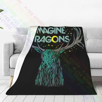 Представете си дракони лосове в звезди Merch 01 одеяло мек диван легло плюс кадифе изкуствена кожа норка механично измиване