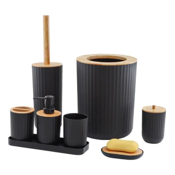1Set Комплект за пране на бамбукови и дървени продукти Комплект консумативи за баня Комплект за баня