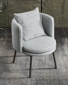 италиански леки луксозни столове за хранене, приемни столове от неръждаема стомана, дизайнерски удобни столове за отдих, учебни столове