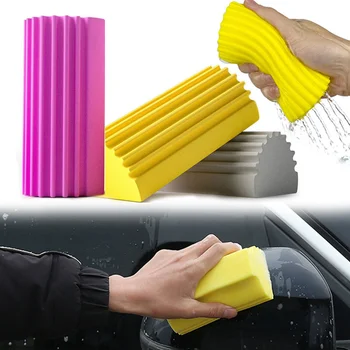Car Damp Clean Duster Гума за многократна употреба Гъба за четка Щори Стъклени дъски Вентилационни отвори Парапети Огледало Прозорец Duster Инструменти за почистване
