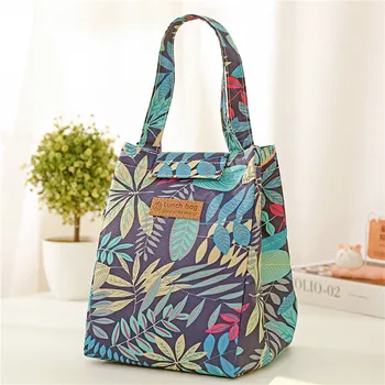 Модна чанта за обяд Изолирана термично прекрасна многоцветна кутия за закуска чанти Жени Преносима ръчна опаковка Продукти за пътуване за пикник