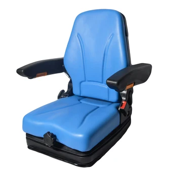 Нов стил синьо PVC покритие Нископрофилно окачване облегалка Сгъваема спестяваща място мотокар лека седалка на водача на камион
