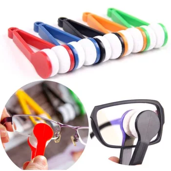 Мини меки очила Чисти инструменти Почистване на очила Разтриване на екрана Четка за почистване на обектива Избършете микрофибърни очила Кухня за очила