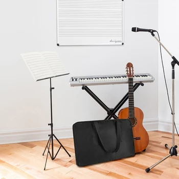 Orchestral Music Sheet Stand чанта за съхранение 600DPVC найлон калъф за носене с вътрешна фиксираща каишка стабилно задържане (само чанта)