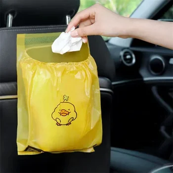 Кола боклук чанта карикатура лепкава кола боклук може да се съхранява висящи тип еднократна опазване на околната среда практически