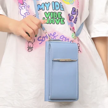 2023 Нова чанта чанта момичета малка чанта дамски портфейл едно рамо мини кожена чанта презрамка мобилен портфейл