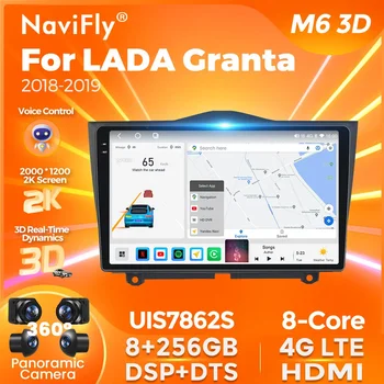 Navifly for LADA Granta 2018 2019 Car All-in-One 2Din Radio Intelligent Stereo Multimedia Player Navigation CarPlay Android Auto