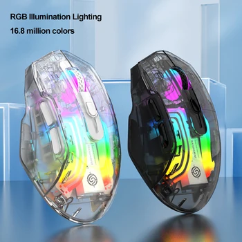 Геймър мишка кабелна безжична 2.4G Bluetooth-съвместима безшумна геймърска мишка RGB осветление 1200-3600DPI за игра Електронно състезание