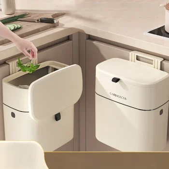 4 спецификации Висящи кошче за боклук за кухненски шкаф монтирани рециклиране кошче за боклук с капак баня кухненски аксесоари