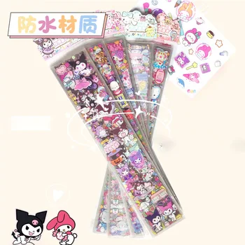 5bags със 100pcs Sanrio лента стикер прозрачен домашен любимец стикер аниме Kuromi Kitty DIY чанта стикер студент канцеларски стикер