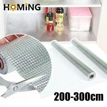 Неплъзгаща се кухненска подложка Влагоустойчива алуминиева филмова чекмедже за хладилник кабинет Мат водоустойчив плътен цвят кабинет подложка