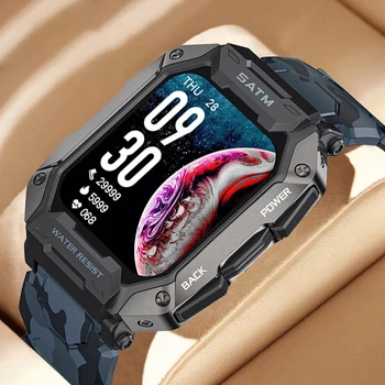 Смарт часовници за мъже Bluetooth пълен сензорен екран 5ATM водоустойчиви часовници Спорт Фитнес Smartwatch Man Relogio Masculino