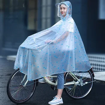 Сгъваем велосипед дъждобран велосипед пончо жени дъжд и споделяне на велосипеди Rainproof Cape Mountain единични прозрачни мъже за водоустойчив