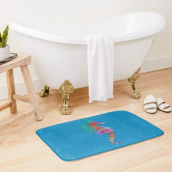 Crayon Ponyfish Bath Mat Non-Slip вана аксесоари за вана против хлъзгане стикери за баня килими за бани Мат