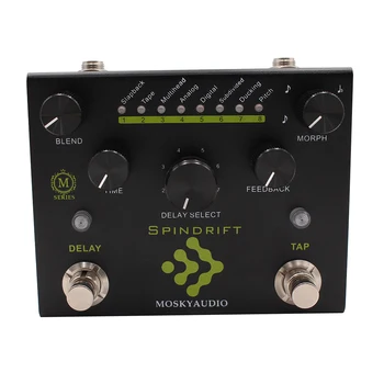 MOSKY Spindrift Digital Delay Guitar Effect Pedal с TAP ефекти 8 режима на забавяне за аксесоари за електрически китарни бас инструменти