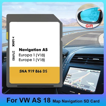 NEW За VW Discover Media Navigation AS V18 Карта Великобритания Европа 2023 Sat Nav SD карта 32GB