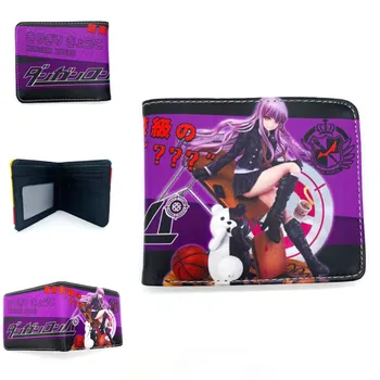 Аниме Kirigiri Kyouko Danganronpa Monokuma Wallet Мода PU кожа чантата Cosplay Къси портфейли подарък