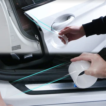  Стикери за защита на вратите на автомобила Анти надраскване Прозрачна нано лента Автоматична перваза на багажника Протектор за изтъркване Филм Защита на ръба на вратата