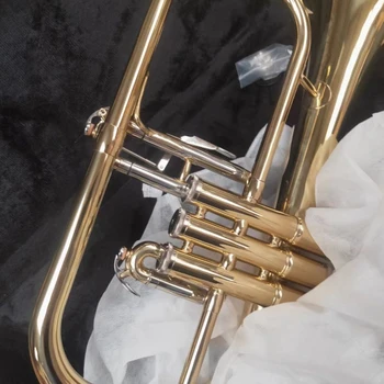 Ново пристигане B-flat Flugelhorn музикален тромпет Немски занаятчийски производство месинг инструмент професионално свирене с калъф