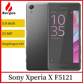 Sony Xperia X F5121 Оригинален отключен 3GB RAM 32GB ROM 5.0 инчов Android Hexa-core 23MP камера Единична SIM 1080P WIFI мобилен телефон