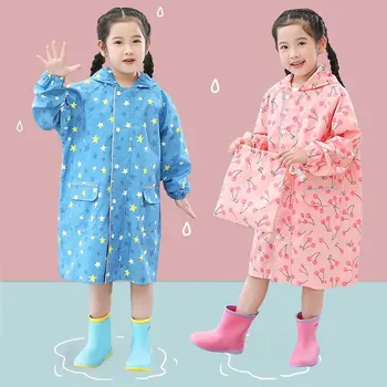 Японски стил лек, тънък, бързо сух, устойчив на дъждовна буря, студентски дъждобран, детска градина за момчета и момичета, пространство за пончо чанта