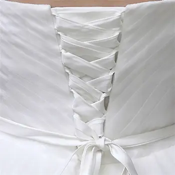 118Inch сватбена рокля цип замяна регулируеми корсет обратно комплект дантела нагоре сатенена панделка връзки за булчински банкет вечерна рокля